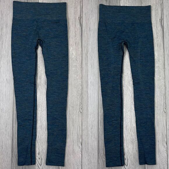 Ivy Park Size M Green Seamless High Rise Activewear Pullon Gym Athletic Leggings - Picture 1 of 10